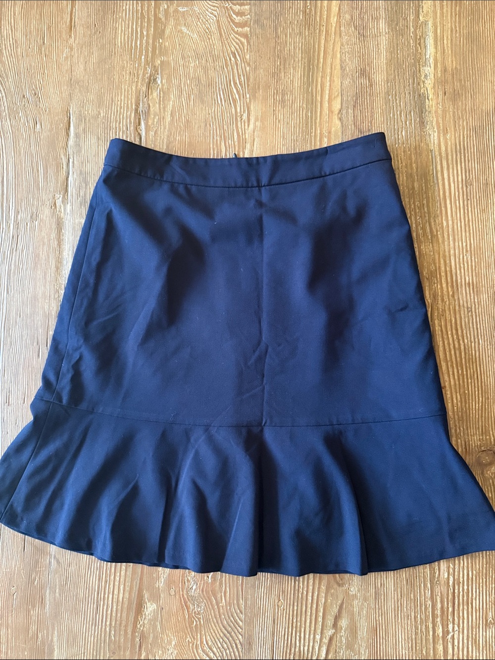 Bar III Dark Navy Ruffle-Hem A-Line Skirt